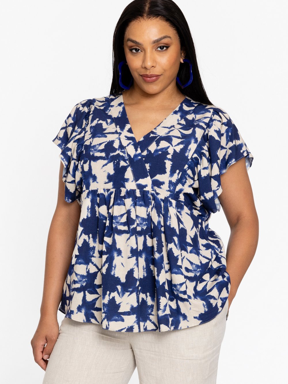 YOEK Tunika Damen blau, 54-56