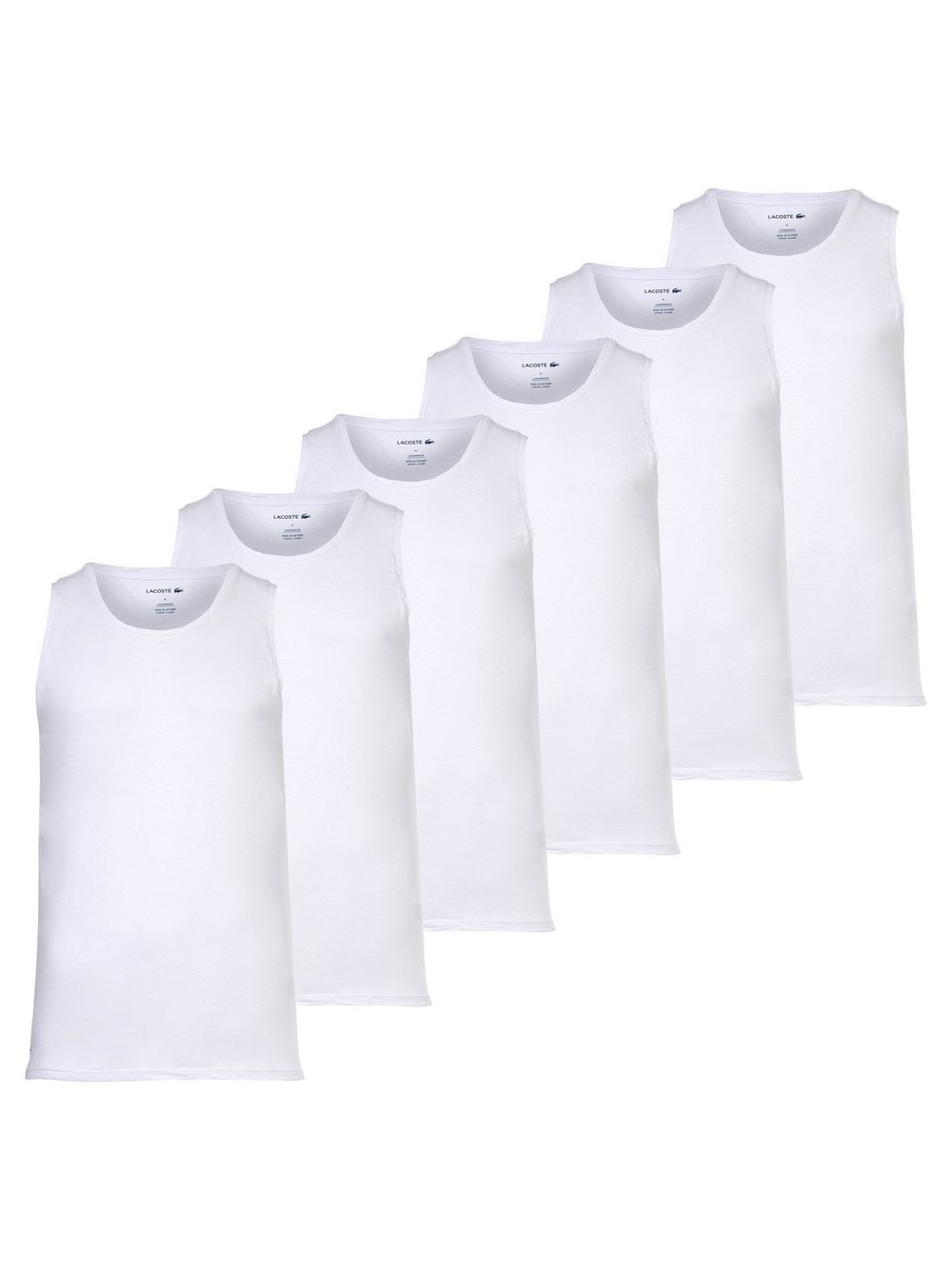 Lacoste Unterhemd 6er Pack Herren weiß, M Image