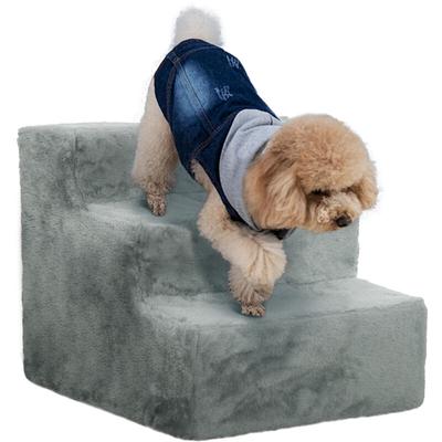 Pawhut - Hundetreppe 3-stufig, 35 cm Katzentreppe für Bett und Sofa, Haustiertreppe für Hunde und Image