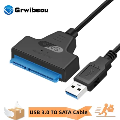 SATA-zu-USB-3.0-Kabel bis zu 6 Gbit/s für 2,5-Zoll-externe HDD SSD-Festplatte SATA 3 22-Pin-Adapter Image
