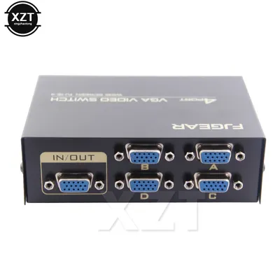 Vga switch 4 port vga svga video switcher 4*1 hd signal verstärker booster splitter breite Image