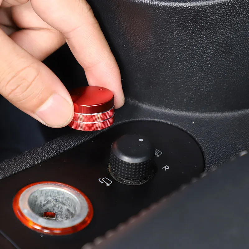 Für SEAT Leon MK2 2008-2012 Aluminiumlegierung Mittelkonsole Rückspiegel Einstellknopf Ring Innenzubehör Image