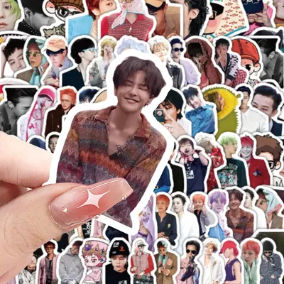 60 Stück Animationsperipherie, G-Dragon-Aufkleber, trendige Handbill-DIY-Aufkleber, Image