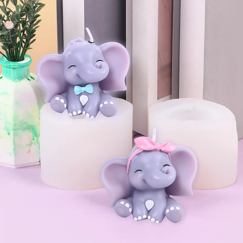 Silikonform Elefantenform Silikonform Fondant Backwerkzeug kleiner Elefant Schokoladenkuchen Dekoration Form Image
