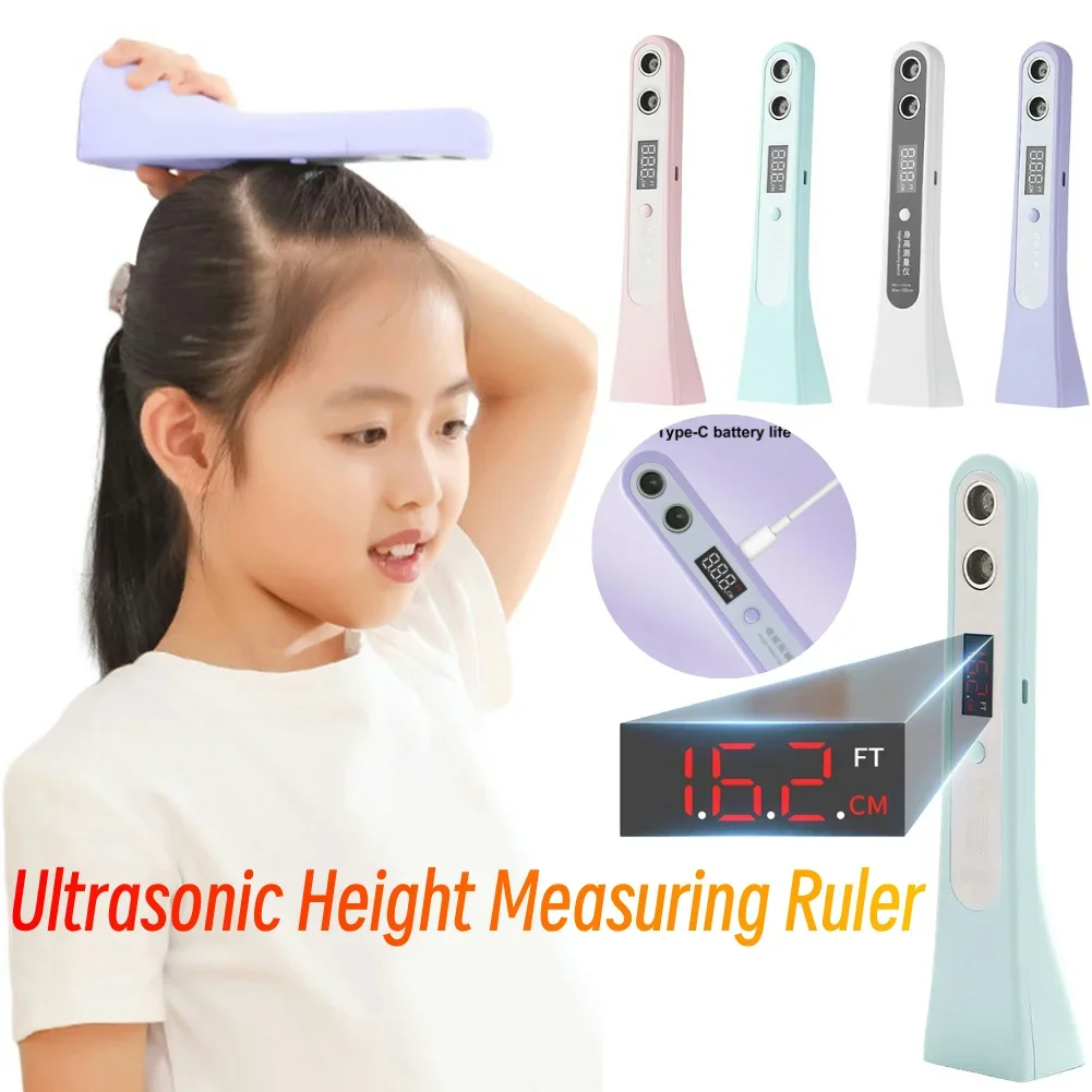 Ultraschall-Digital-Höhenmesslineal, hochpräzises tragbares Höhenmessgerät, elektronisches Höhenlineal für Kinder Image