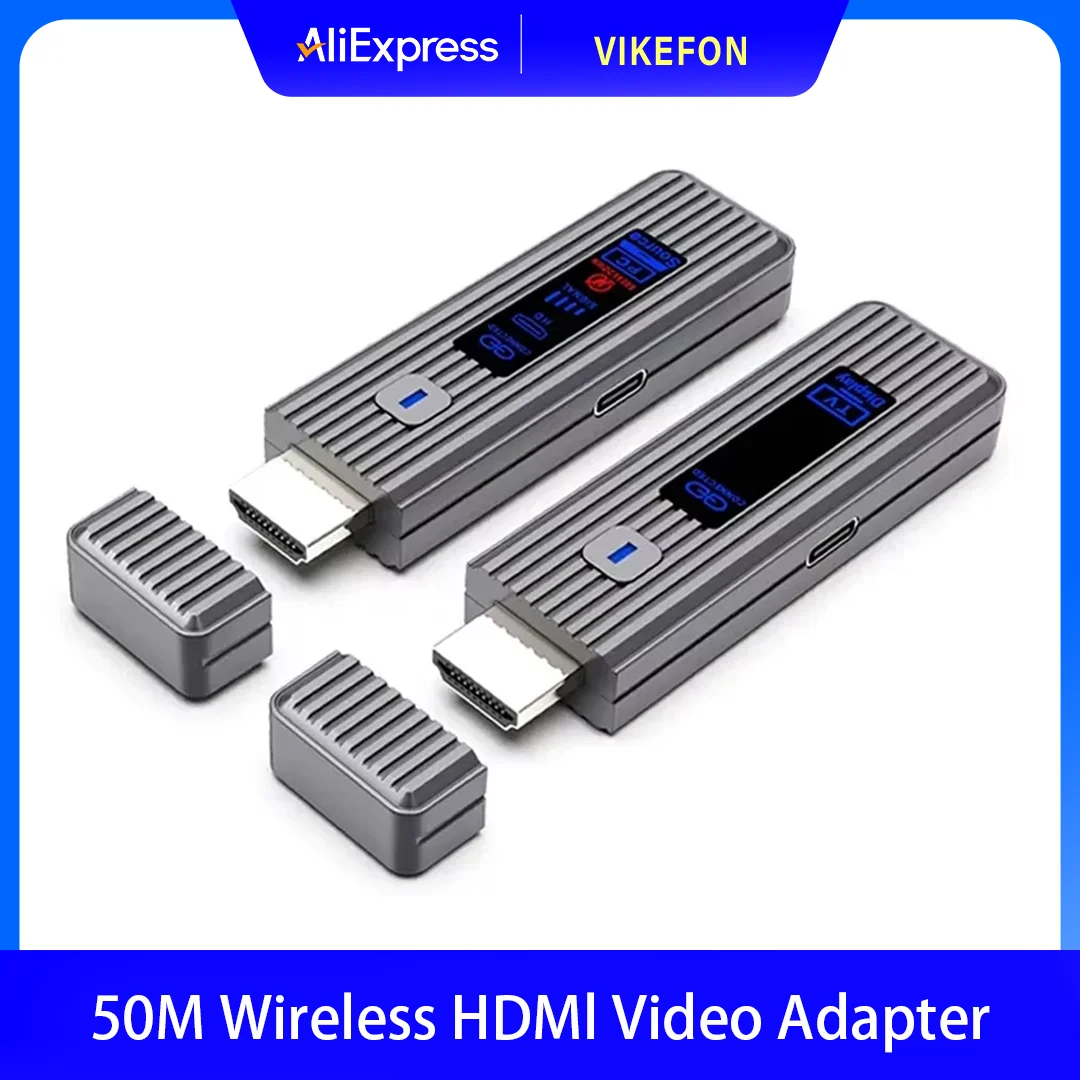 50M Wireless HDMI Video Sender Empfänger Kit HDMI Extender Adapter TV Stick Dongle 1080P für Monitor Projektor Laptop Image