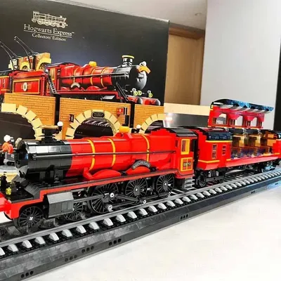 Klassisch Auf Lager Express Bahnhof Montage Baustein Modell Set Kompatibel 76405 Sammlung Ziegel Image