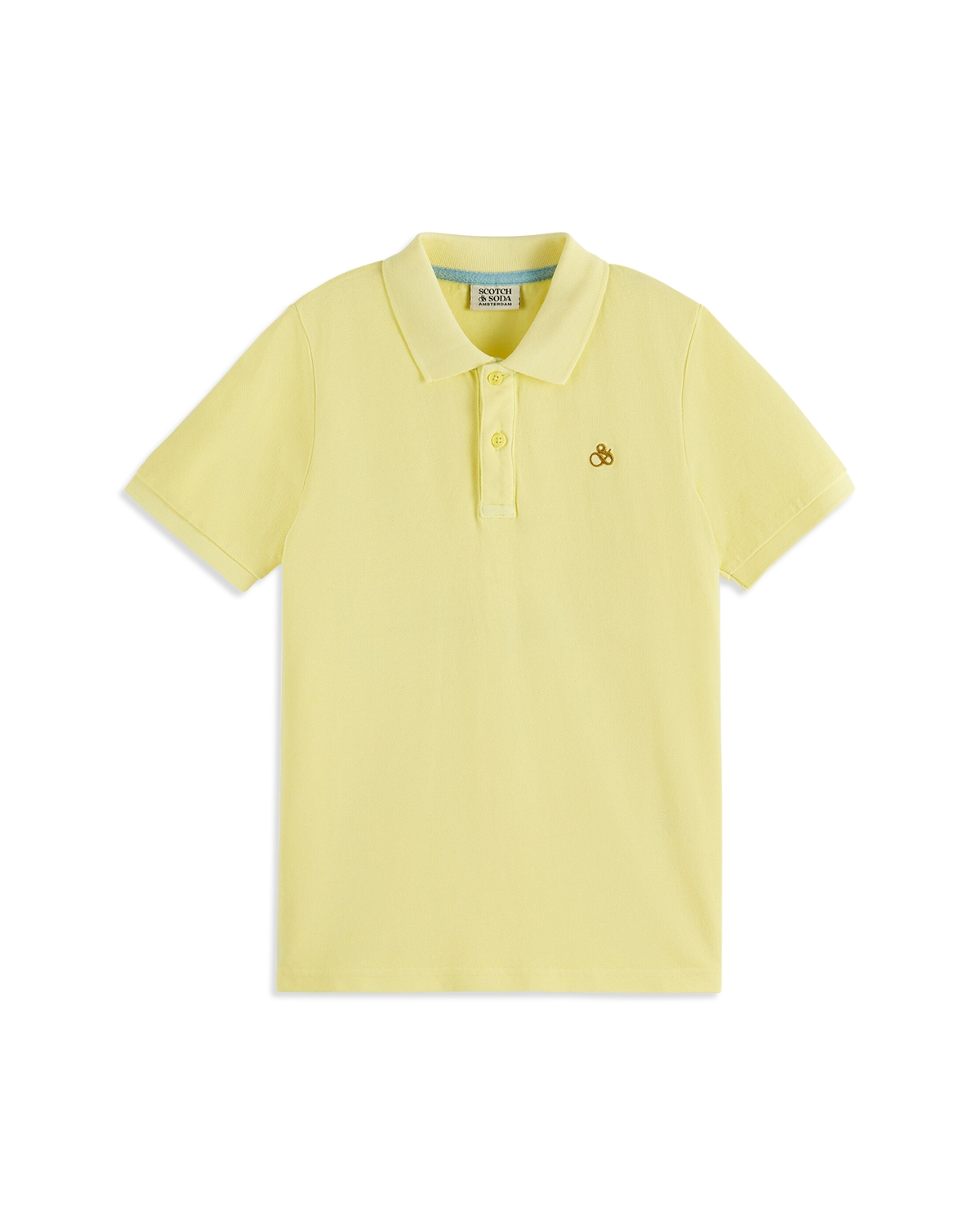 Scotch & Soda Boys' Garment Dyed Pique Polo - Little Kid, Big Kid - Sorbet Yellow