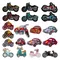 Toppa ricamata per moto Harley stile punk per moto Toppe ricamate per cartoni animati Adesivi in stoffa Abbigliamento per auto d