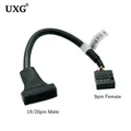 1PC Nero USB 2.0 9 Pin Custodia Maschio A Scheda Madre USB 3.0 20pin Femmina Adattatore Cavo
