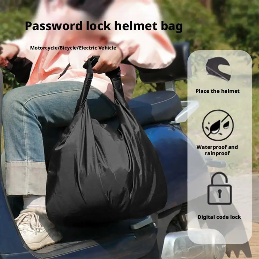 Sac de casque de moto étanche, serrure à combinaison antivol, sac de rangement de bagages, sac d