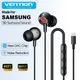 Vention USB Tipo C Cuffie HiFi Bass Stereo Controllo del volume Microfono da 3,5 mm Dolby Sound Auricolari cablati per Samsung S25 iPhone 16 15