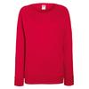 Fruit OF The Loom Damen Raglan Sweatshirt (Rot)