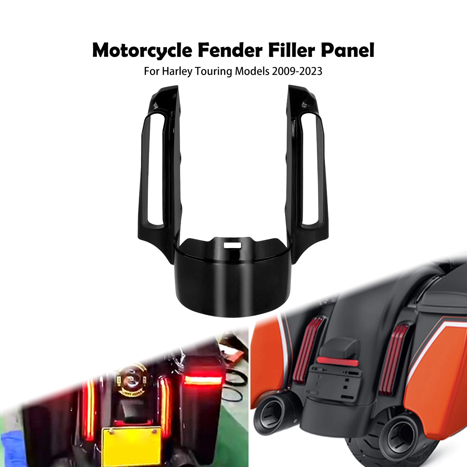 Moto Parafango Pannello di Riempimento Parafango Posteriore Estensione Fascia Per Harley Touring Road King Electra Street Road Glide Ultra 2009-23