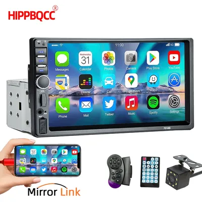 HIPPBQCC 7 inch 1 Din Car Radio Stereo MP3 MP5 Multimedia Player Support