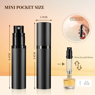 Louischanzl 5ml Mini Bottom Filling Perfume Spray Dispenser Bottles Cosmetic Refillable Spray