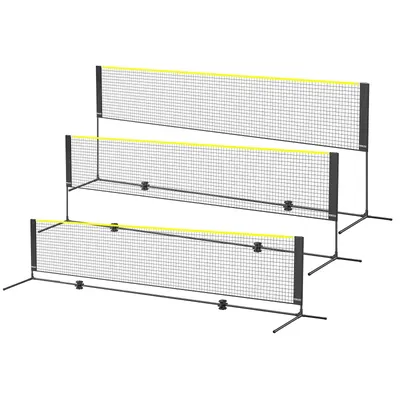Badminton Net, Height Adjustable Volleyball Net, 14ft Wide Foldable Pickleball Net, Portable Easy