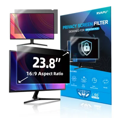 For Computer 23.8 Inch16:9 Widescreen Monitor Privacy Screen Filter Removable PC Anti-spy-peep-glare