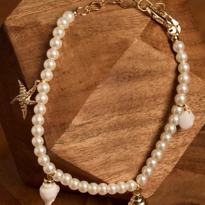 Lucky Brand Beach Pearl Bracelet - Women's Ladies Accessories Jewelry Bracelets in Gold