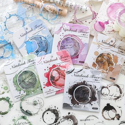 TEMU 6pcs 180pcs Hand-drawn Deep Collage Print Pet Cut Film Stickers Diy Hand Account Material Retro European Style Bottom Image