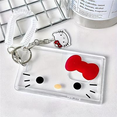 TEMU 1pc Hello Kitty Holder Suitable For Id Cards, Meal Cards, Access Control Cards, Elevator Campus Cards, Bus Cards, Work Certificates And Badges Image