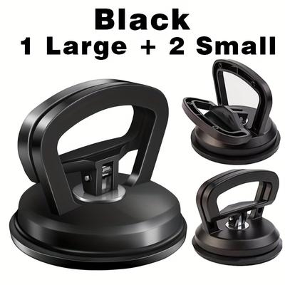 TEMU 3pcs Silicone Car Dent Puller Set, Strong Suction Cup Dent Remover For Car Body, Glass, Tiles, Mirrors, Mobile Phone Screen Repair - Uncharged Handle Lifter Kit Image