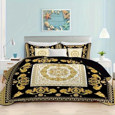 TEMU Quilt Set(1 Quilt +1/2 Pillowcases,without Fillers)soft,lightweight,and Cozy Bedspread Coverlet Set,hypoallergenic Home Decor Master Bedroom, ,vacation Home, Twin/full/queen/king Size For All Image