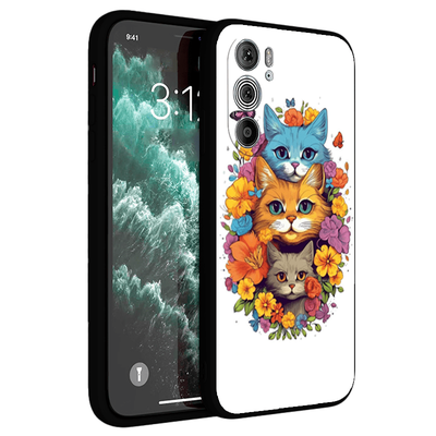 TEMU Cute Cat Tpu Protective Soft Shockproof Phone Case For For Moto Edge X40 X30 S30 S E7 E7i E32 E30 E40 E22 E22i G84 G82 G73 G72 G71 G54 G53 G52 G51 G42 G32 G41 G30 G10 G14 G20 G22 G23 E13 Image