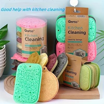 TEMU 5pcs High-density Foam Cleaning Sponges - Dual-sided, Non-scratch & - & Dishwashing Tool, For Use, Perfect Cleaning Kit For Home & School Image