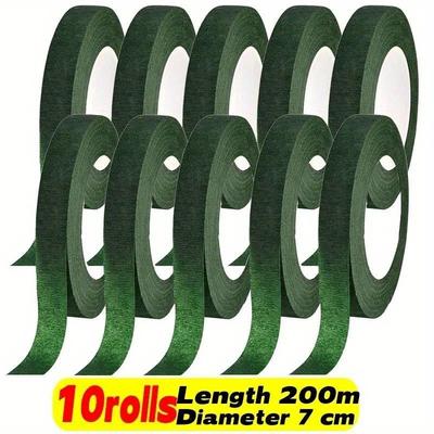 TEMU 10- Floral Tape, Adhesive Paper For Bouquet Wrapping, Ideal For Artificial Flowers & Plant Stems, Diy Crafts & Arrangements Image