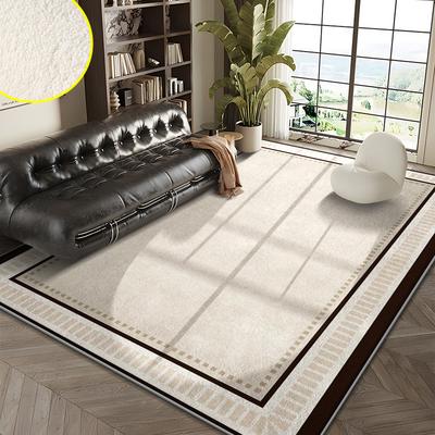 TEMU Bohemian Velvet Area Rug, 1000gsm, To , Geometric Pattern, Non-slip, Machine Washable, For Living Room, Bedroom, Office, Home Decor, Polyester, Garden & Picnic Use Image
