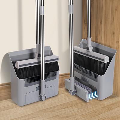 TEMU 3pcs Cleaning Suit: Thick Broom, Brush And Long Handle Dustpan, Suitable For Home, Office, School, Ship Cleanin Image