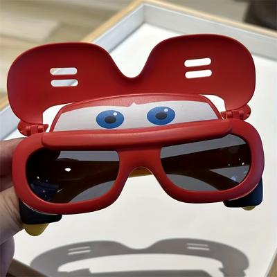 TEMU Lightning Cartoon Party Glasses - Fun & Colorful Design, Birthday Parties, Makeup Dates, , Full-frame Pc Material With Tac Lenses, Versatile For 's Day & More Image