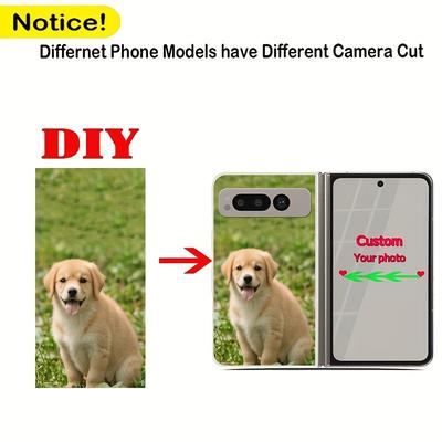 TEMU Diy Customized Mobile Phone Case Suitable For /pixel 9 Personalized Picture Customization, Pc Transparent Hard Shell Material Effectively Protects The Phone Image