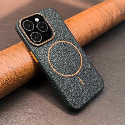 TEMU Magnetic Wireless Charging Phone Case With A Luxurious Texture, Designed For Iphone Models 16, 15, 14, 13, And 12 Pro , Featuring Shockproof Tpu Soft Cover. Image