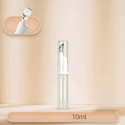 TEMU 1pc Stainless Steel Flat Applicator Bottle For Eye Gel & Lip Gloss - Travel-sized, Fragrance-free, Phthalate-free, With Metal Massage Head, -on Application Image