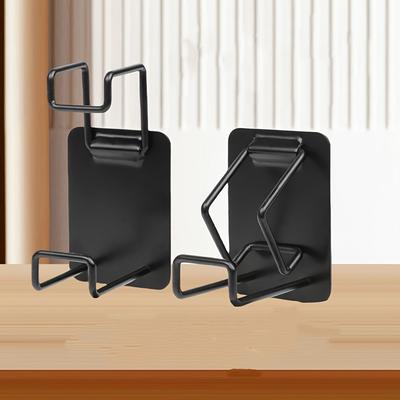 TEMU 1/2pcs Washbasin Hook Storage Rack, Rust-proof And Foldable, Washbasin Holder, No Drilling, Wall-mounted For Bathroom, Kitchen, Balcony Hanging Washbasin, Utility Hooks Image