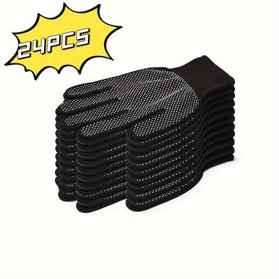 TEMU 1 Set Of 24, Nylon Gloves, Suitable For Outdoor Riding, Driving, Barbecue Carrying, Anti-slip, Breathable Gloves Image