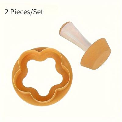 TEMU 2pcs Multifunctional Baking Mold Set- Cake, Pastry, And Egg Tart Shaping Tool- Diy Desserts And Kitchen Accessories, Creative Cupcakes, Cookie Molds, Baking Tools Image