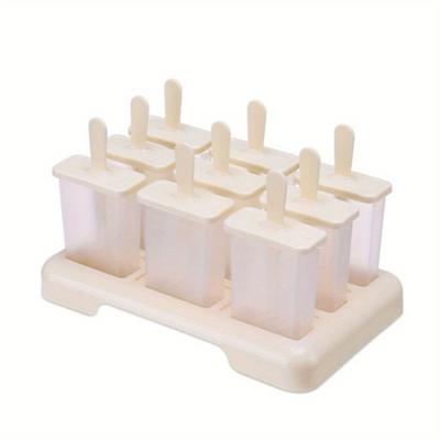 TEMU 10-cavity Plastic Popsicle Mold Set, Ice Pop Maker Molds, Creative Ice Cream Cube Tray, Household Safety Jelly Mold For Kitchen Accessories Image