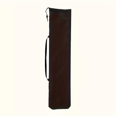 TEMU Large Capacity Black Nylon Drawstring Bag With Shoulder Strap - Durable, Multifunctional Storage For Camping, Fishing, Yoga Supplies, Outdoor Gear Bag|sturdy Strap Bag|secure Storage Ba Image