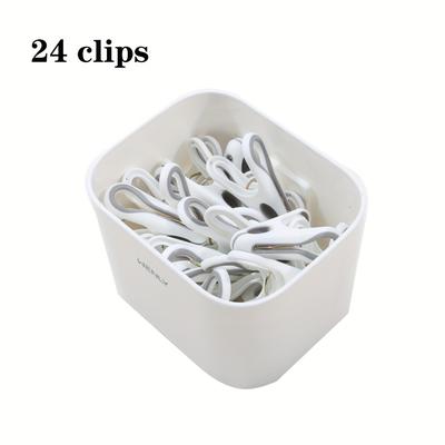 TEMU 24/36 Clips, Traceless Clothespins, Strong Fixed Sock Clips, Storage Baskets, Household Windproof And Non-slip Dormitory Household Clips Image