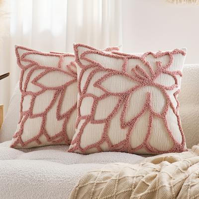TEMU 2pcs Elegant Black & White Pillow Covers - Soft Polyester, Reversible With Zip Closure, Machine Washable For Decor, Decorative Pillows | Motif | Zippered Pillowcase, Decorative Pillows For Home Image