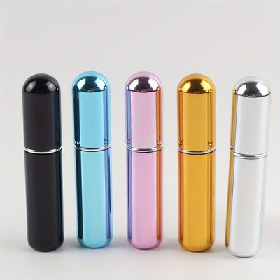 TEMU 5pcs For 0.17oz Portable Mini Perfume Dispenser, Refillable, Spray Type Cosmetic Container, Unisex, As A Gift Image