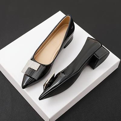 TEMU Women's Versatile Fashion Rhinestone Open-toe High-heeled Wedge Shoes In Large Sizes Image