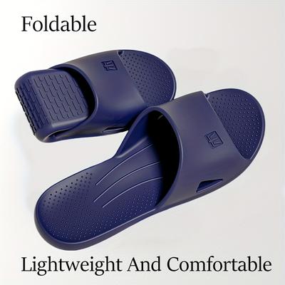 TEMU Men's & Women's Lightweight, Slip-on Eva Sandals - Breathable, Non-slip, Soft Sole, Foldable For , Ideal For Indoor/outdoor Use, Beach & Vacation Footwear, Vacation Footwear | | Soft Sole Sandals Image