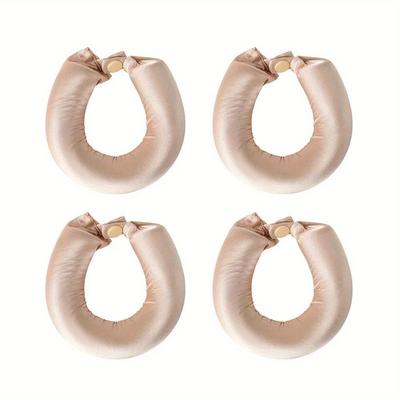 TEMU Heatless Curling Rod Headband Satin Hair Curler No Heat Hair Rollers Lazy Curls Soft Curlers Sleeping Flexi Rods Styling Tools Image