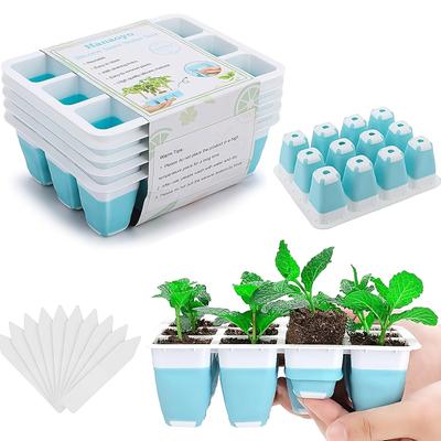 TEMU Seed Starting Tray, Seed Starting Kit -seed Starting Tray With Flexible Pop-up Unit -easy To , With Drainage Holes, Seedlings Image