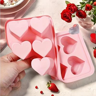 TEMU 1pc Ice Cube Mold, Valentine's Day Heart-shaped Ice Cube Tray, Multifunctional Chocolate Mold, Mold For Pudding, Jelly, Candy, Ice Cube Tray Image