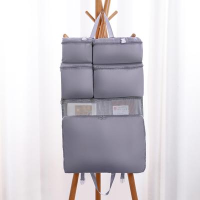 TEMU 7-in-1 Lightweight Travel Organizer Bag - Efficient Luggage & Clothing Storage, Polyester, Zippered, Underwear & Sock Sorting, Ideal For Business & Back To School, Travel Gear Organizer Image